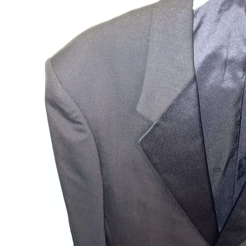 Pierre Balmain Men’s Dress Blazer Size 41R Black Wool Business Formal City